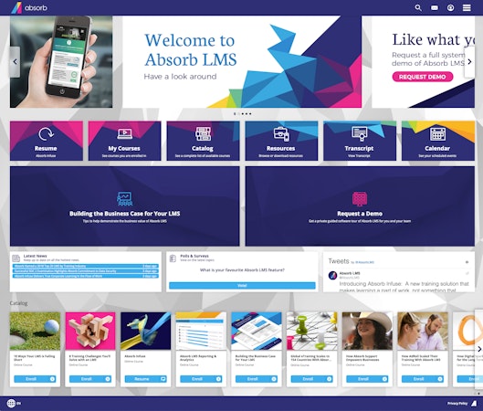 Absorb LMS showcase dashboard screenshot