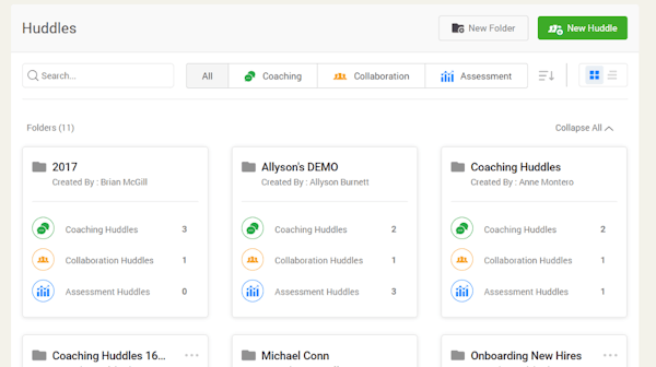 Sibme collaborative huddles