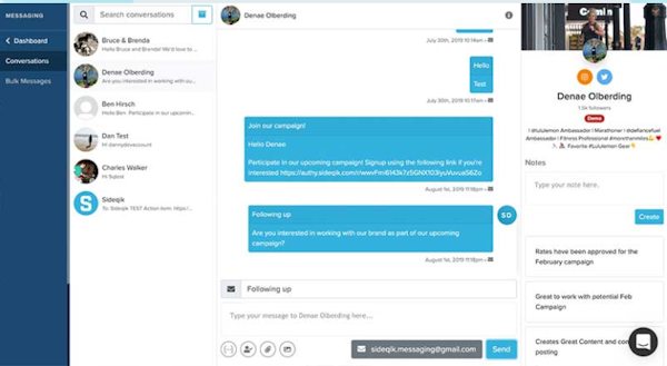 Sideqik messages