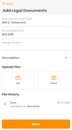 SideDrawer legal document details
