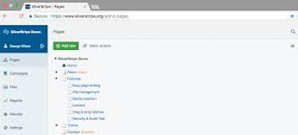 Silverstripe CMS add new page interface