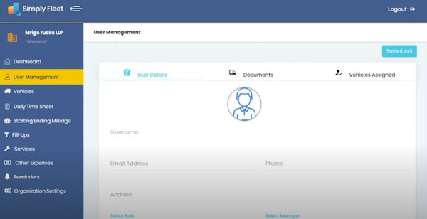 Simply Fleet user management