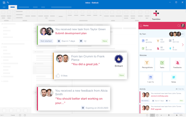 Teamblee Outlook integration
