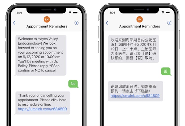 Luma Health Appointment Reminders