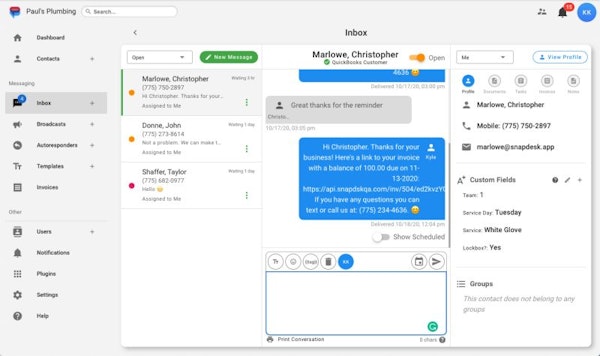 SnapDesk inbox