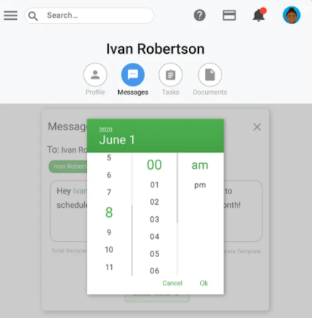 SnapDesk schedule messages