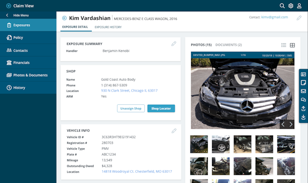 Snapsheet Claims exposure details