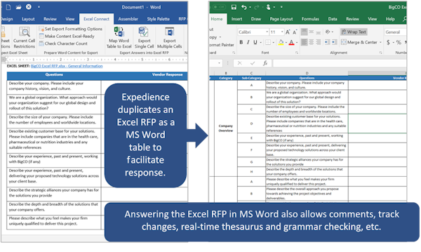 Expedience duplicate to Excel
