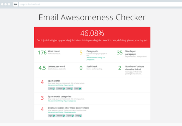 SoPro awesomeness checker
