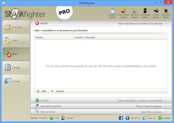 SPAMfighter email address list