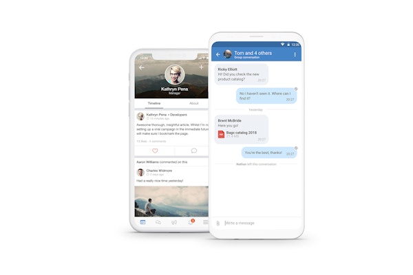 Speakap group conversation screenshot