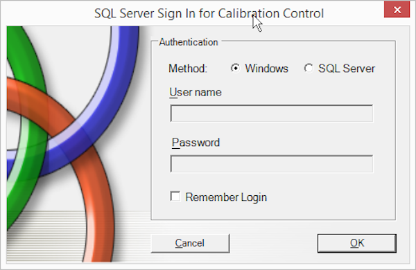 Calibration Control SQL server installation