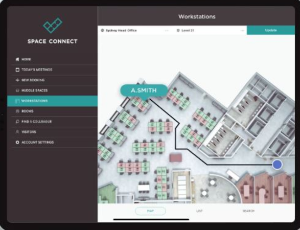 Space Connect floor mapping
