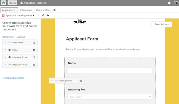 Stackby custom form