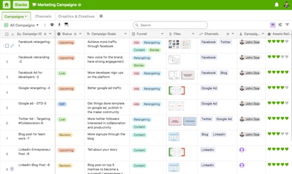 Stackby marketing campaigns