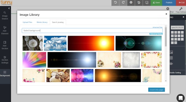 Sunny Landing Pages image library