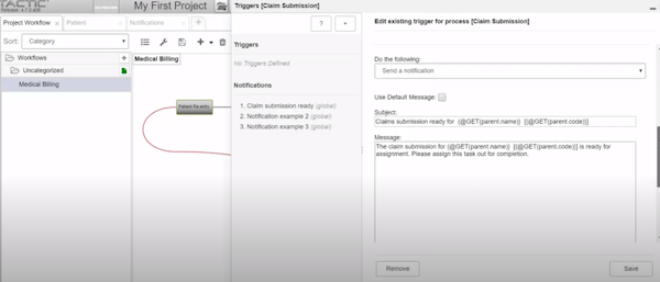 TACTIC editing triggers