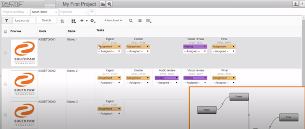 TACTIC workflow engine