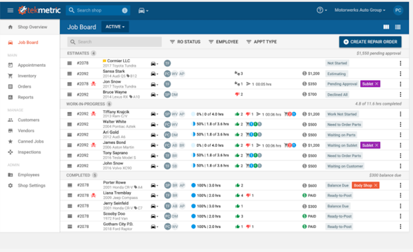 Tekmetric job board