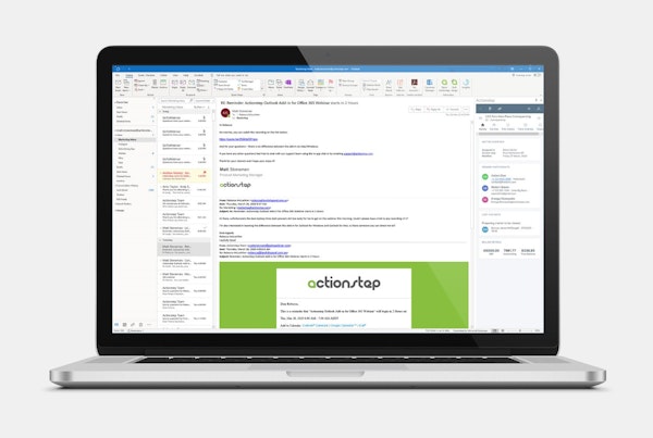 Actionstep reminders via email