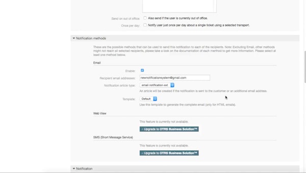 OTRS ticket notifications