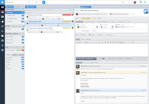 Deskpro tickets management