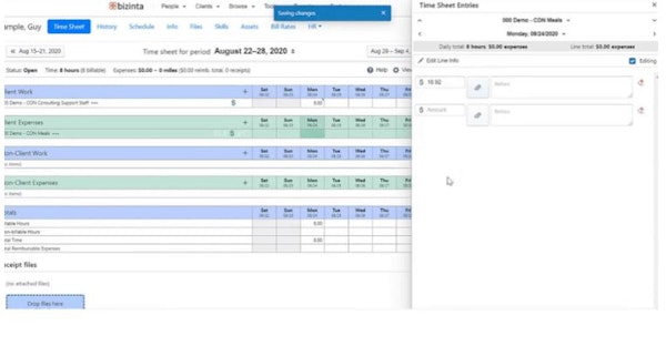 Bizinta time & expense management