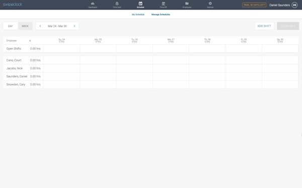 TimeWorksExpress schedule creation