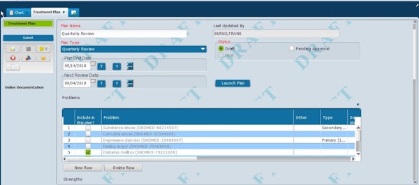 Treatment plan - homepage