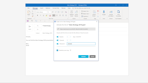 Outlook addon