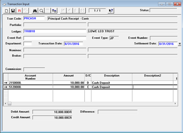TRUSTprocessor transaction input