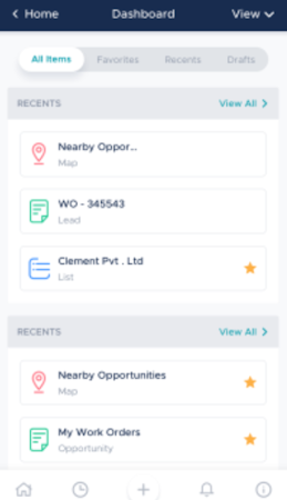 Turbo mobile dashboard