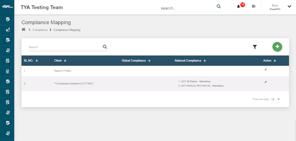 TYASuite Compliance Management compliance mapping