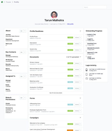 Tydy employee's profile