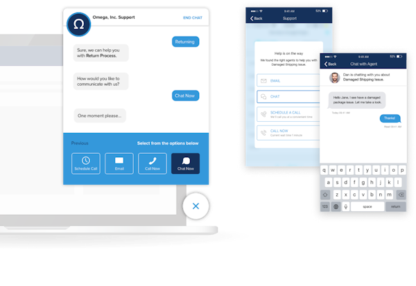 UJET end-user chat view