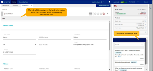 Ameyo unified agent desktop