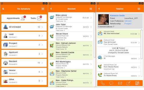 LeaseHawk CRM dashboard