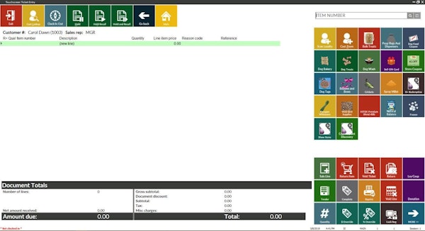 Fully configurable touchscreen menu