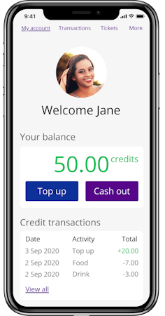 Nutickets customer credits