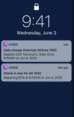 Upside notifications