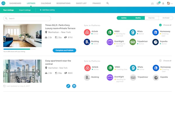 Vacayz listing management