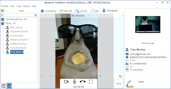 MyChat video and voice calls