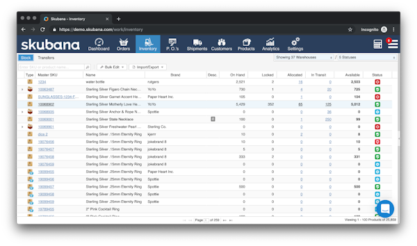 View, manage, and synchronize your entire inventory