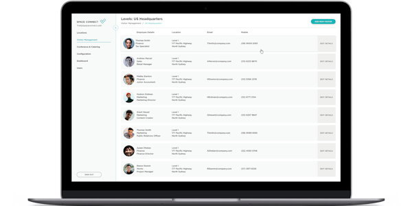Space Connect visitor management