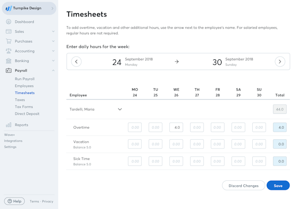 Timesheets