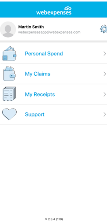 Webexpenses mobile application