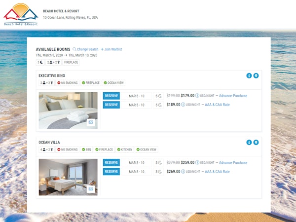 Booking engine