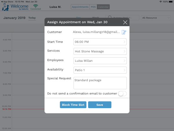 Assign appointment