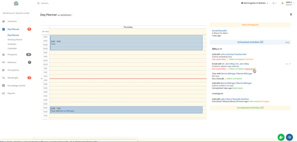 WelcomeHome daily planning
