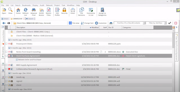 Worldox client's files